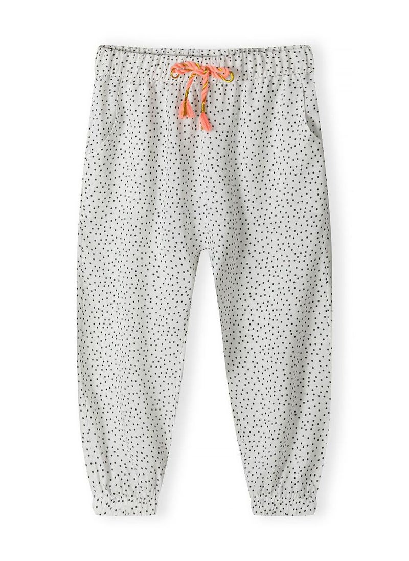 MINOTI Girls Jogger Trousers with Elastic Waist and Allover Print  - Image 1