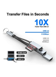 Y&D USB C Hub 4-in-1 Docking Station Portable Compatible Type-C Interface Phones and Computers Support USB-A 3.0/2.0 Port SD/TF Reader  - Image 5