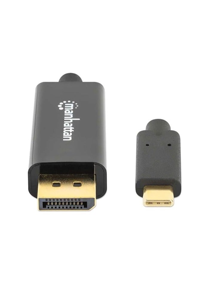 Manhattan 154260 Cable, USB Type-C-Male/ DisplayPort-Male, 1m, Black, retailbox - Image 2
