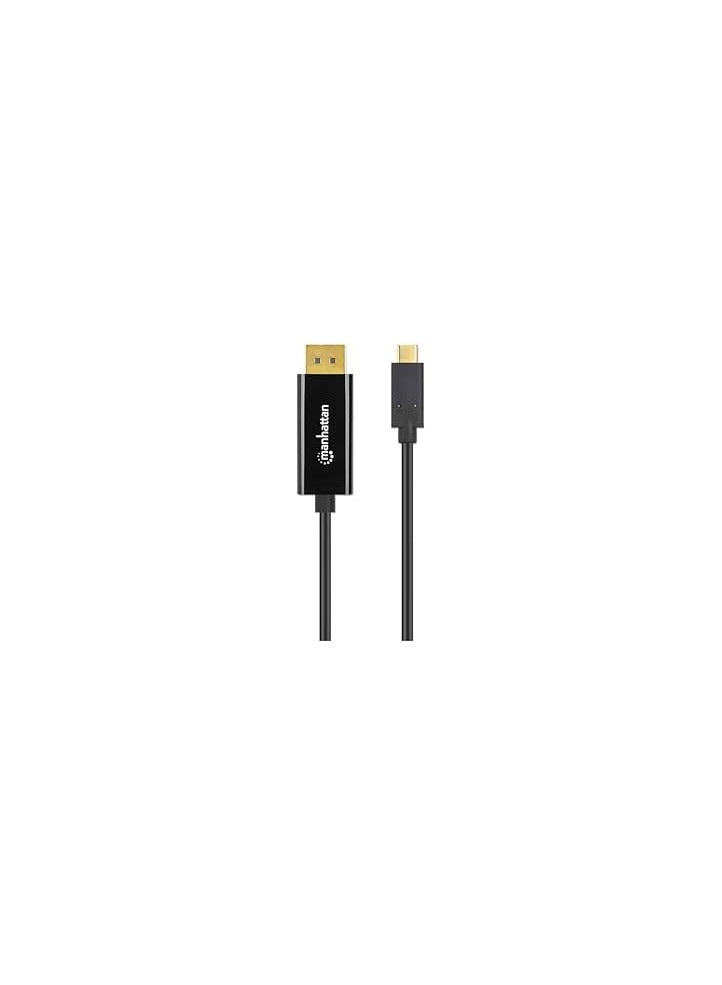 Manhattan 154260 Cable, USB Type-C-Male/ DisplayPort-Male, 1m, Black, retailbox - Image 1