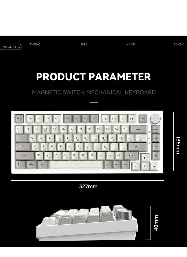 Attack Shark K85 Wired Mechanical Keyboard Hot Swappable Low Latency RGB Custom Esports Magnetic Axis Mechanical Keyboard  - Image 2