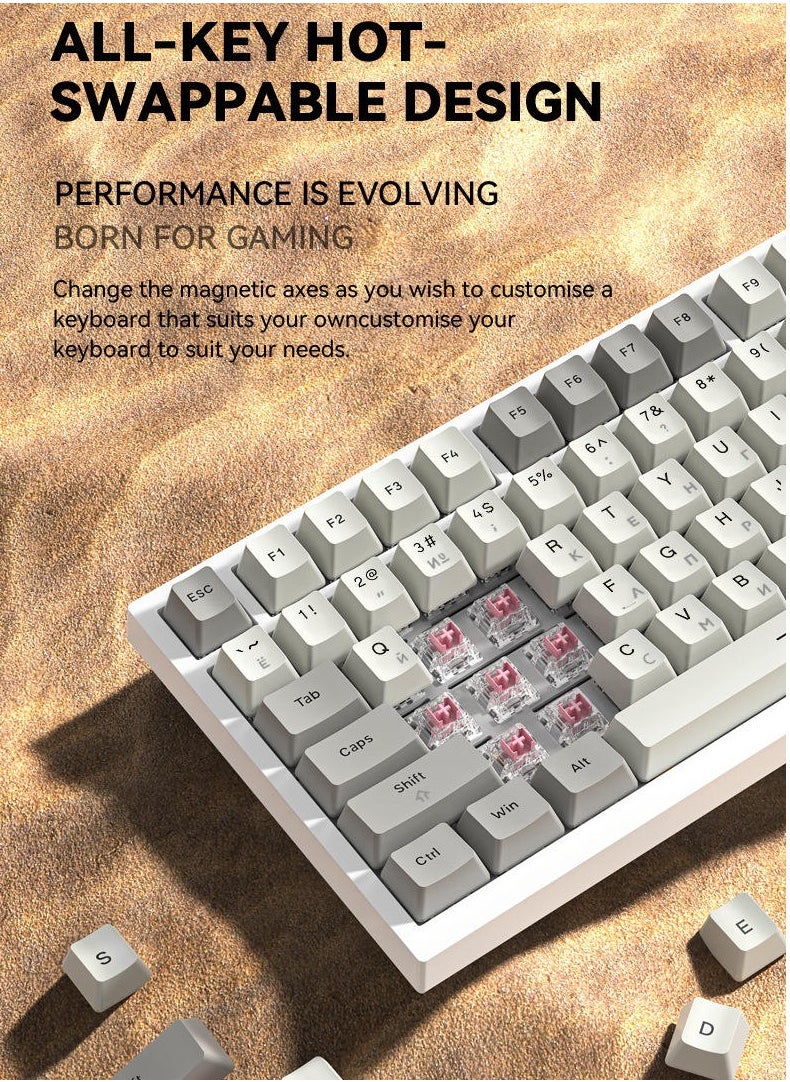 Attack Shark K85 Wired Mechanical Keyboard Hot Swappable Low Latency RGB Custom Esports Magnetic Axis Mechanical Keyboard  - Image 5