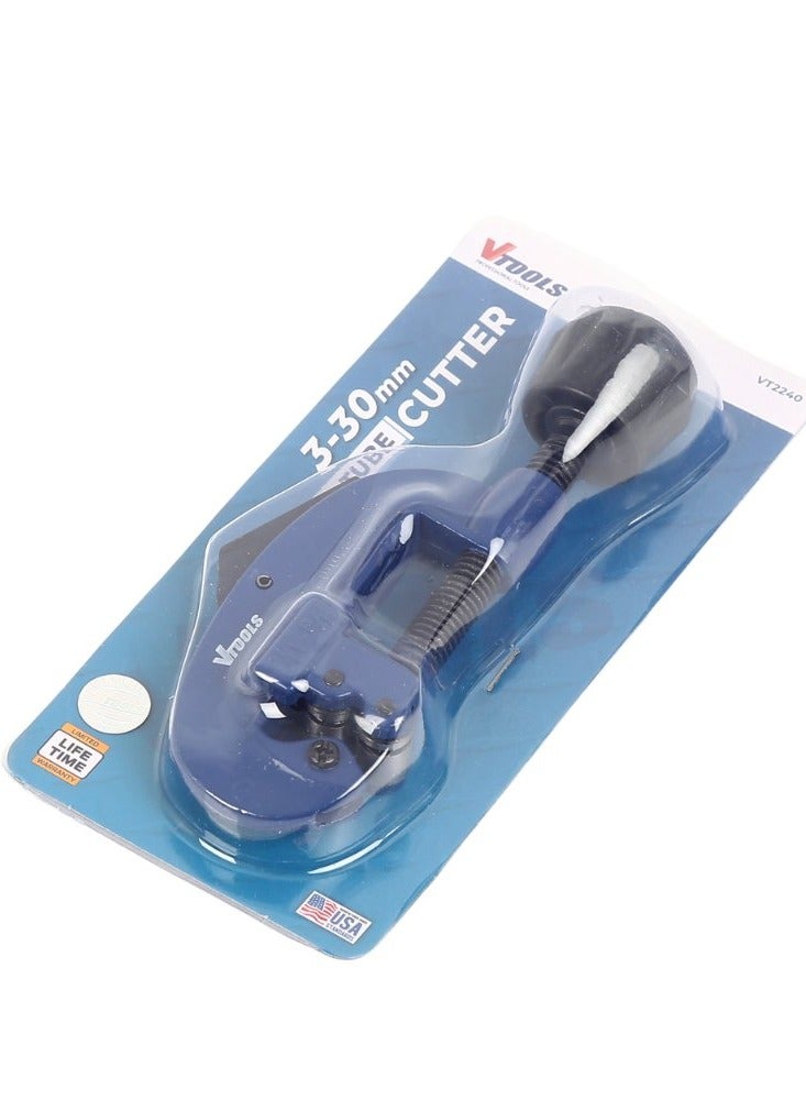 VTOOLS 3-30mm PVC Tube Cutter Aluminium Alloy Body with Stainless Steel Blade Lightweight Cutter Ideal for PVC PPR Plastic Pipes Hoses and Plumbing Pipes Copper Tube Cutter - Image 4