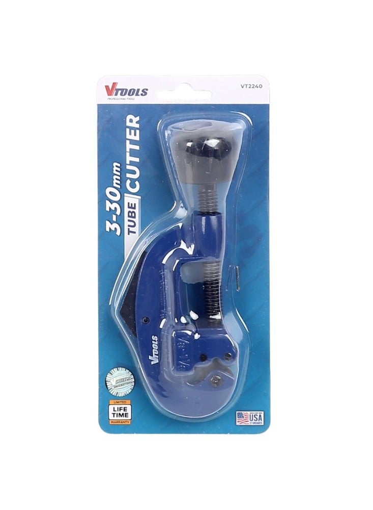 VTOOLS 3-30mm PVC Tube Cutter Aluminium Alloy Body with Stainless Steel Blade Lightweight Cutter Ideal for PVC PPR Plastic Pipes Hoses and Plumbing Pipes Copper Tube Cutter - Image 3