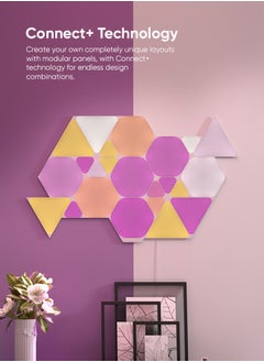 Nanoleaf مجموعة توسيع الأشكال المثلثة الصغيرة - 10 عبوات - نظام لوحة إضاءة LED واي فاي ذكي مع متخيل موسيقى، ديكور فوري للحائط، استخدام المنزل أو المكتب، استهلاك منخفض للطاقة | أضواء الألعاب  - Image 5