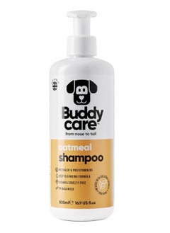 Buddy Oatmeal Dog Shampoo Shampoo for Dogs with Irritated Skin Relieving and Rehydrating With Aloe Vera and Pro Vitamin B5 500ml  - Image 1