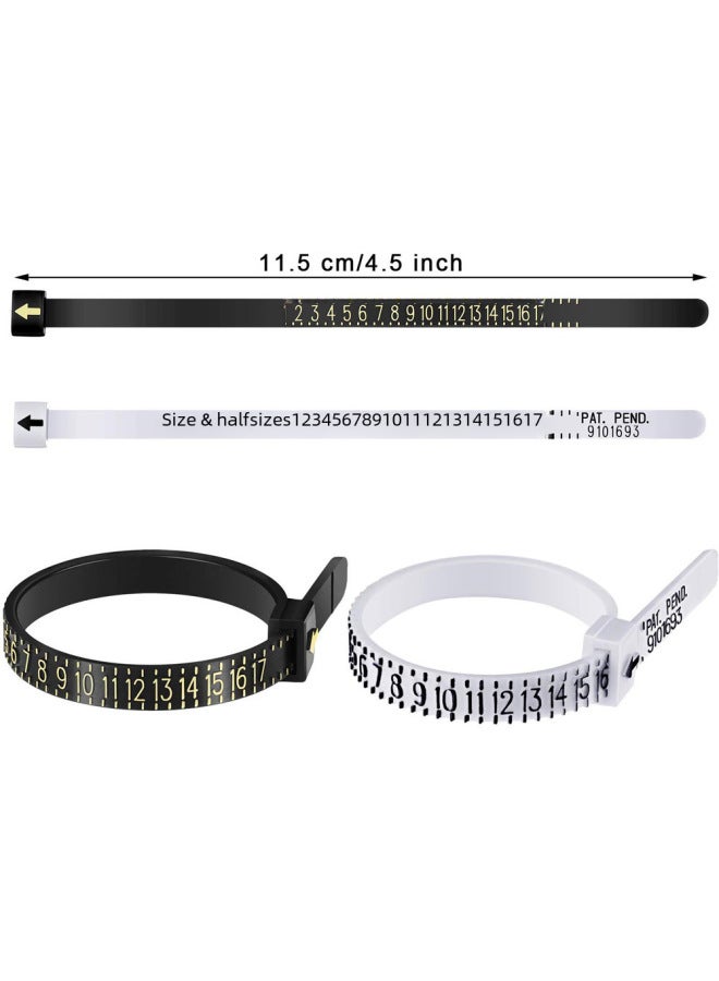 Ring Measuring Belt US, Hong Kong, Japan, And England Finger Circumference Measuring Ruler Ring Soft Ruler Ring Size Screening Products-Model:White Beauty Degree Ring Ruler  - Image 2