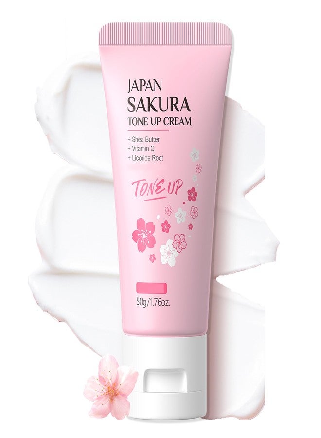 Easilydays Sakura Tone-Up Cream, Quick Skin Tone Balancer, Evens Out Complexion, No Makeup Natural Look, Delicate & Shine Skin, Long-Lasting Hydrating & Oil Control Glow Face Cream, Vegan, 1.76 Oz - Image 1