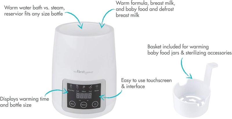 The First Years Gentle Warmth Digital Bottle Warmer for Breast Milk Formula Baby Food - Image 1