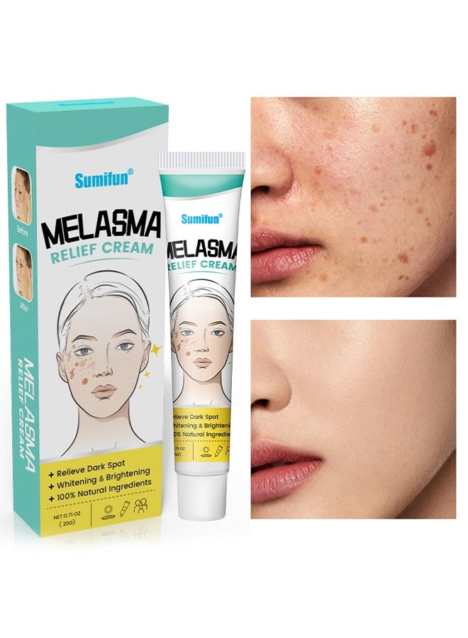 Sumifun Melasma Relief Cream，Pigmentation Removal Cream For Face, Freckle Remover Cream, Dark Spot Corrector Cream 20G - Image 1