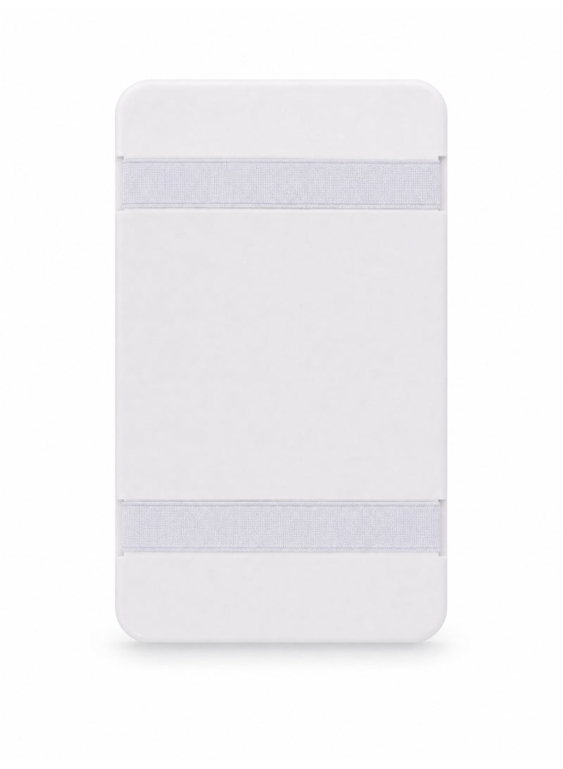 White Car Sun Visor Makeup Mirror with HD Glass LED Light Three Color Adjustable Brightness Foldable Design Passenger Side Vanity Mirror for Quick Touch Up Suitable for Most Cars - Image 2