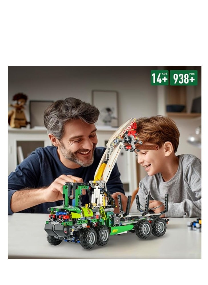 mould king 19006 Educational Pneumatic Forest Machine Building Block Toys, MOC Forest Tractor Building Set Construction Vehicles Model, Gift Toy for Boys & Girls Collections Enthusiasts (938+ Pieces)  - Image 4