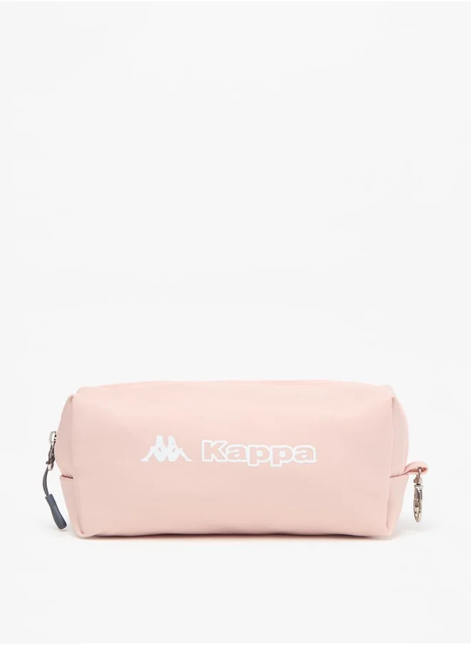 Kappa Girls Logo Print Backpack with Adjustable Straps and Pencil Pouch - 45x15x32 cm