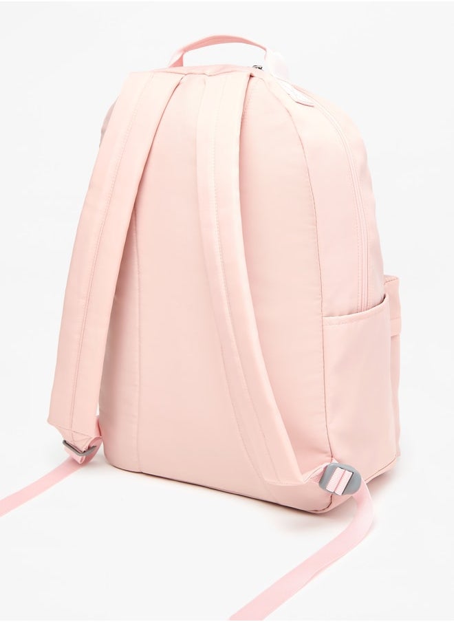Kappa Girls Logo Print Backpack with Adjustable Straps and Pencil Pouch - 45x15x32 cm  - Image 3