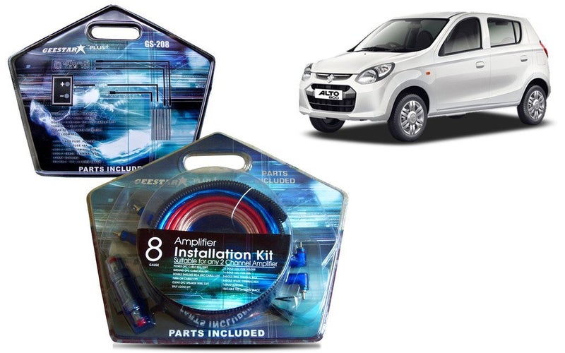 Auto Pearl Geestar 8 Guage 2 Channel Amplifier Full Installation Kit for Maruti Suzuki Alto 800 (Multicolor) - Image 5