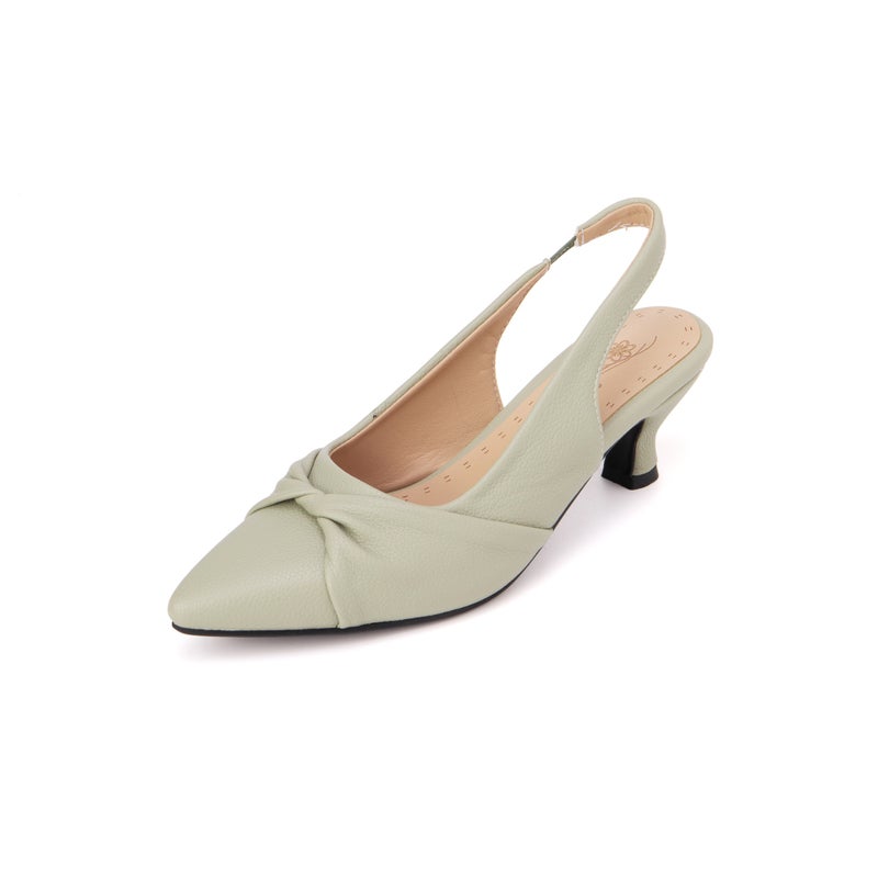 Wish Spring 2024 Thin Heel Medium Heel 33-54 Size Size Pointed Toe Baotou Empty Sandals Women - Image 1