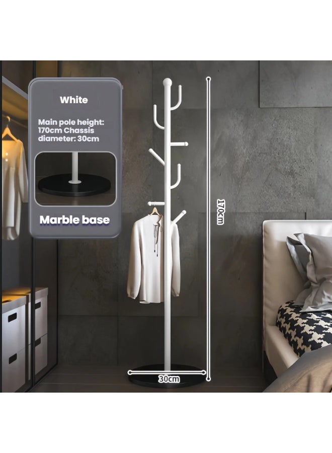POWER (Black) Coat rack, marble base freestanding hanger, metal coat rack, space saving hanger storage rack for hanging clothes, handbags, umbrellas - Image 3