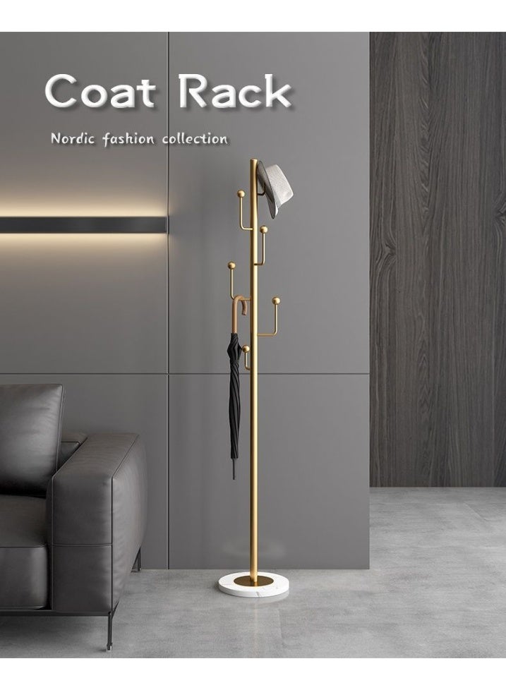 POWER (Black) Coat rack, marble base freestanding hanger, metal coat rack, space saving hanger storage rack for hanging clothes, handbags, umbrellas - Image 4