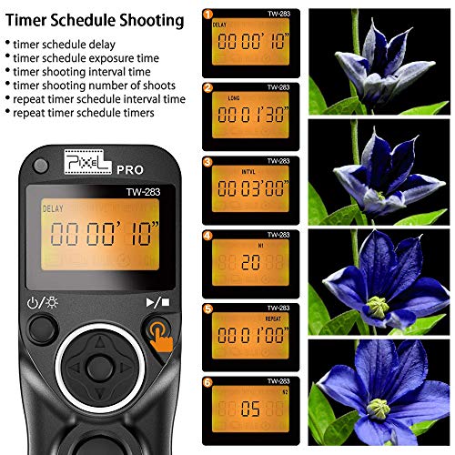 Pixel TW-283 DC2 Wireless Shutter Remote Release Control Intervalometer FSK 2.4GHz Compatible for Nikon Digital SLR Cameras D5000 D5100 D5200 D5300 D5500 D90 D7000 D7100 D7200 - Image 5