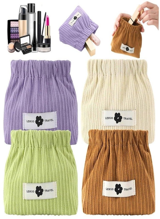 REDUCK حقيبة تخزين من قماش الكوردروي المرن من ريداك - منظم مجوهرات صغير، حقيبة مكياج صغيرة، حقيبة مستحضرات تجميل للسفر، محفظة صغيرة، حقيبة تخزين إكسسوارات الشعر وأحمر الشفاه للنساء والفتيات (1) - Image 1