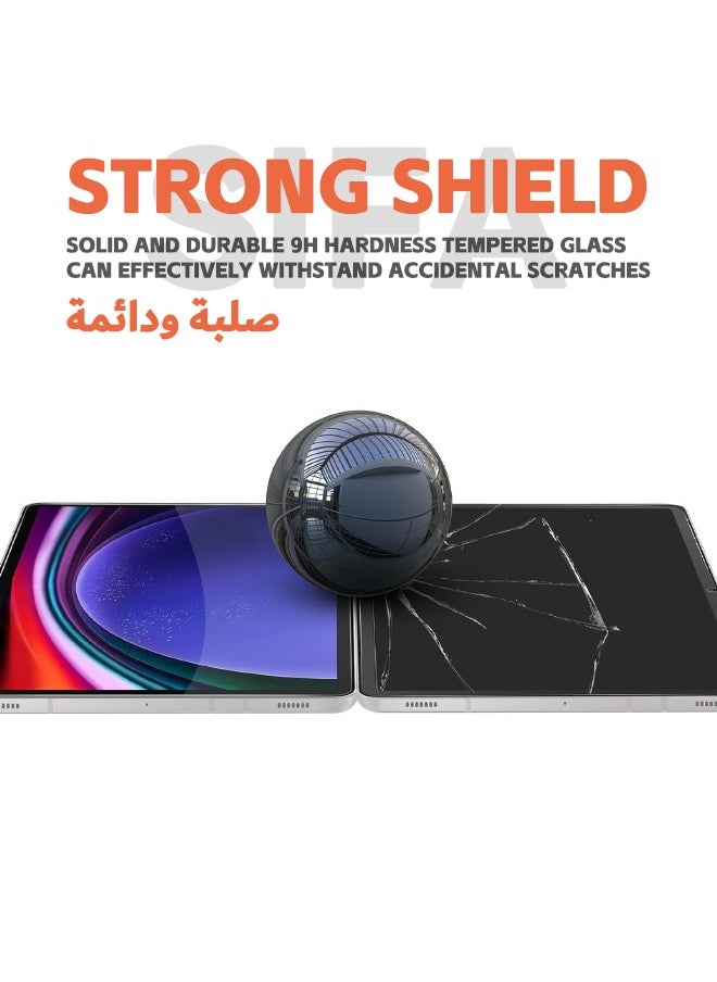 Generic 2 Pack Screen Protector for Samsung Galaxy Tab S9 FE/S9/S8, [Ultra HD][9H Hardness][Anti Scratch][Anti Bubble] Tempered Glass Screen Compatible with S Pen for Samsung Tab S9 FE/S9/S8 (Boxed, 2 Pack)  - Image 4