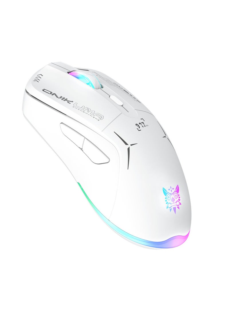 onikuma - Gaming Mouse, Wired/Wireless/Bluetooth Tri-Mode, Laptop Wireless Mouse, Portable Type-C Rechargeable 4800 DPI Mouse with 7 RGB Lighting Modes - Image 1