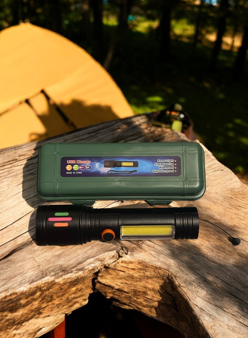 Strong Light Flashlight Rechargeable Super Bright Zoom Outdoor Lighting Dedicated  Portable Home - Image 1