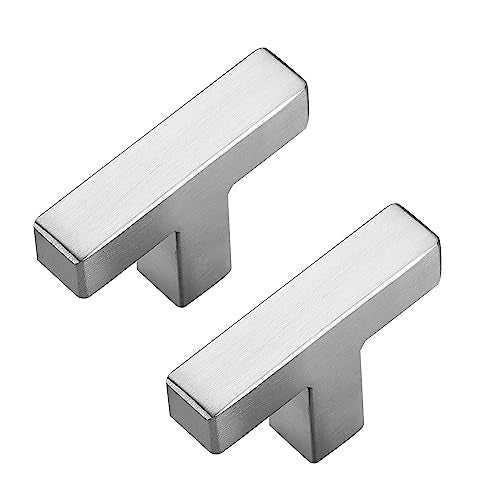 Ravinte Decor 30 Pack Brushed Nickel Cabinet Knobs Kitchen Cabinet Knobs Silver Cabinet Pulls for Kitchen Cabinet Drawer Stainless Steel Dresser Knobs for Cabinet Hardware 2in Length Single Hole Square - Image 1