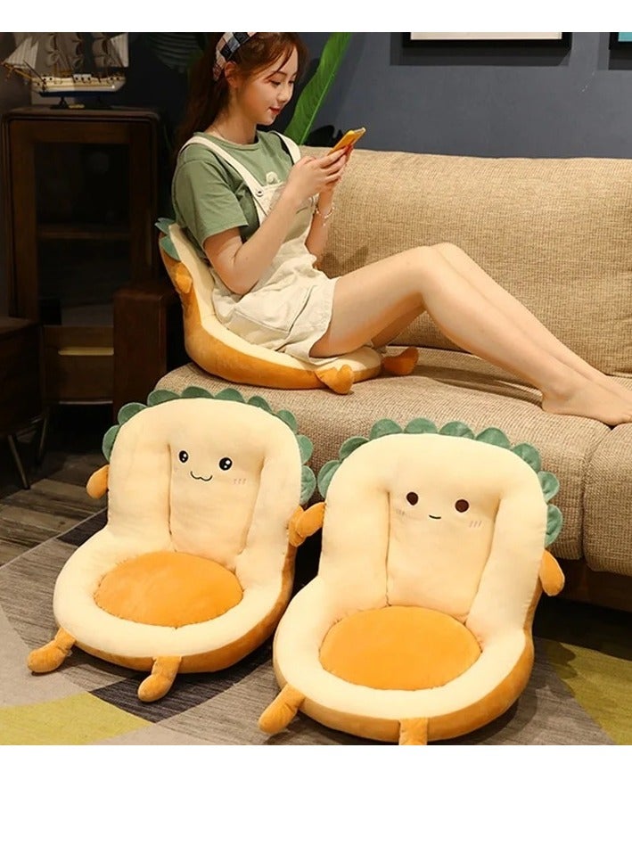 One-piece Office Dormitory Chair Cushion Winter Plush Cartoon Cushion Backrest Dormitory Office Non-slip Chair Cushion  - Image 2