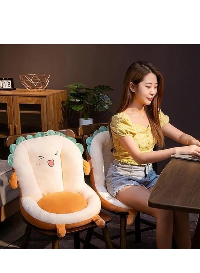 One-piece Office Dormitory Chair Cushion Winter Plush Cartoon Cushion Backrest Dormitory Office Non-slip Chair Cushion  - Image 4