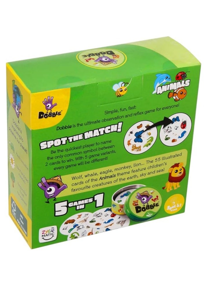Dobble Animals Card Game - Speed & Observation Fun for the Whole Family