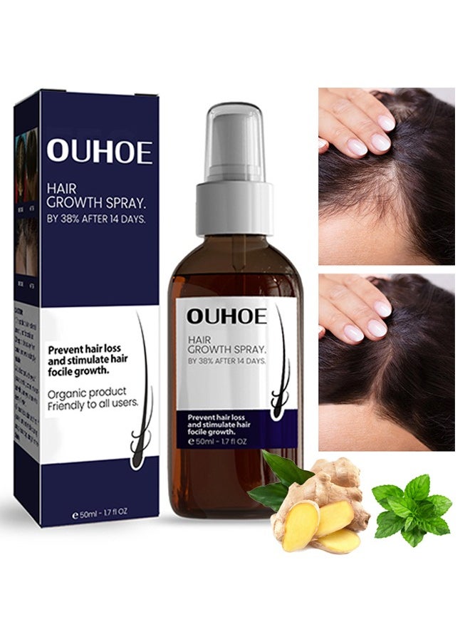 OUHOE - Hair Growth Spray, Hair Growth Serum Spray, Ultra Hair Growth Formula Serum Spray, Grow Thicker Hair In 8 Weeks - Image 1