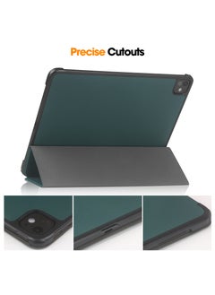 Anmi Triple Fold Bracket Case for iPad Pro 13 Inch 2024 (M4, 7th Gen), Protective Smart Cover with Auto Sleep Wake  (Green)  - Image 5