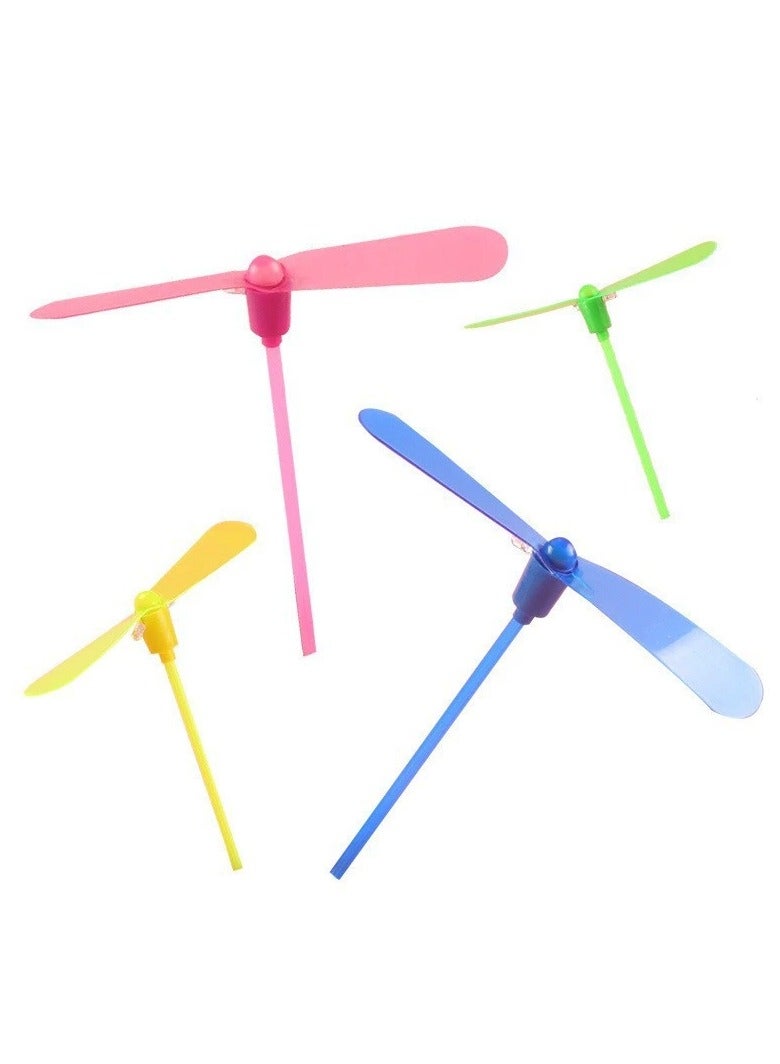 10PCS LED Light-Up Flying Bamboo Dragonfly Toy | Classic Hand-Powered Helicopter | Fun Outdoor Spinning Toy for Kids | Party Favor & Gift - Image 4