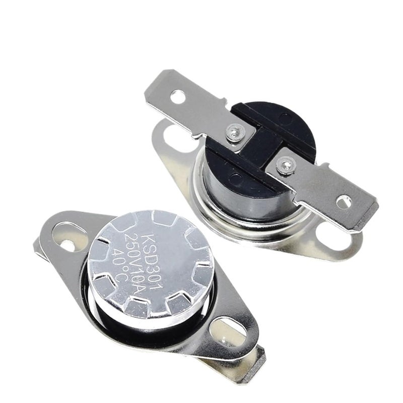 KSD301 NC Thermostat Thermal Control Switch 80 Degree 40C To 135C 250V 10A - Image 1