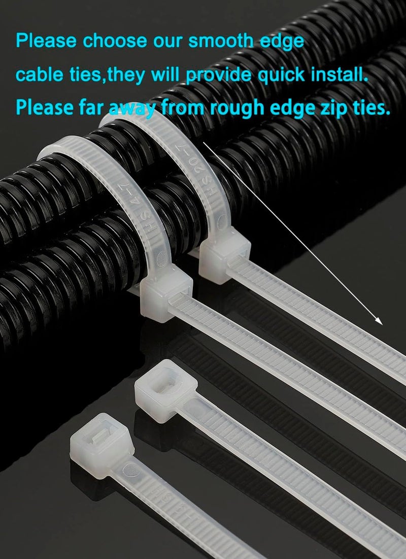 HS Colored Zip Ties Neon Small Nylon Wire Ties Assorted 6 Colors (Green,Yellow, Black, White, Blue, Red) 4 Inch for Crafts,Bulk 600 Pack - Image 5