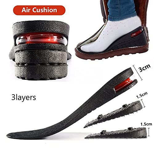 XINIFOOT Height Increase Insole 3Layer Air Cushion Heel Insert Lift Shoes Insole for Men and Women Invisible Elevator Adjustable Insoles Full Pad 24 Inch - Image 3