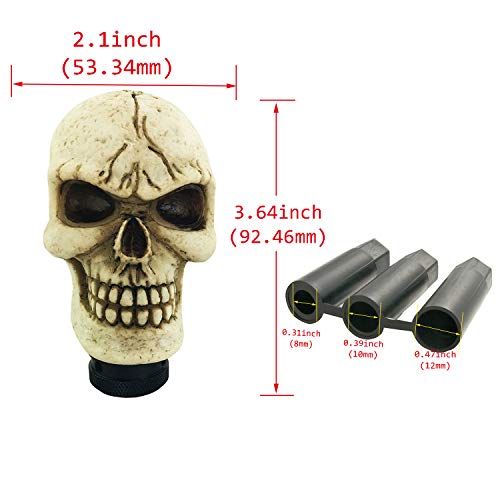 Abfer Gear Shift Knob Skull Shifting Car Handle Shifter Stick Knobs Fit Manual Automatic Transmission Cars - Image 3
