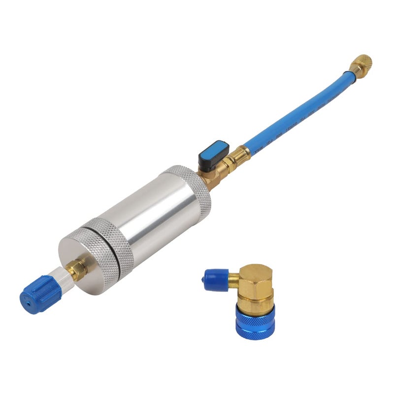 CMTOOL AC Oil Dye Injector Tool R134A Compressor Oil Injector Kit Car AC Kit with Snap Quick Coupler Auto Automotive HVAC Tool