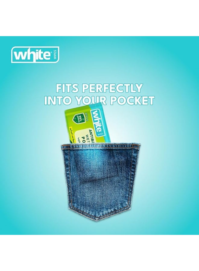 وايت 6 عبوات من مناديل وايت المضادة للبكتيريا متعددة الأغراض برائحة الليمون 10 منديل - Image 4