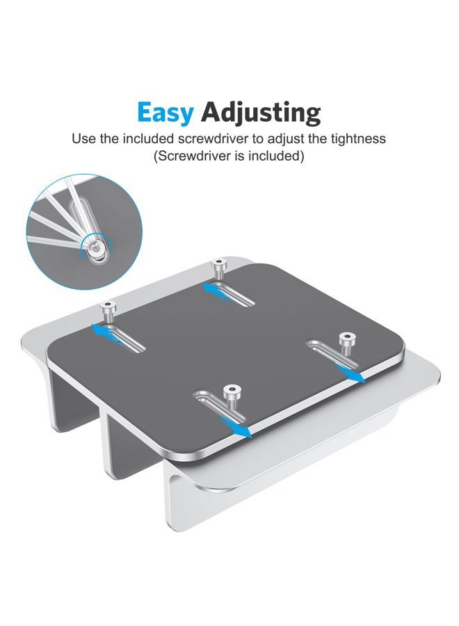 Omoton Updated Dock Version Vertical Laptop Stand (Up to 17.3in, Silver) - Image 5