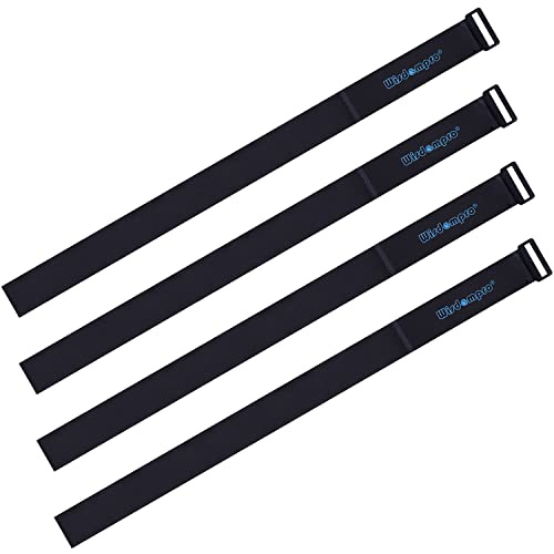 Wisdompro Extra Large 4 Pack 2 x 60 Inches Hook and Loop Strap, Reusable Fastening Cable Tie Down Straps by Wisdompro - Reusable, Durable Functional Cinch Cable Straps for Your Home, Office, Workspace - Image 1