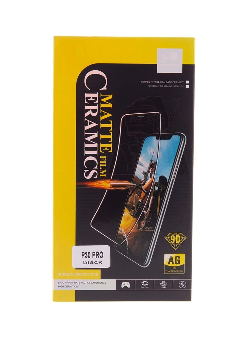 واقي شاشة هواوي P30 برو غير لامع مضاد للوهج ومضاد لبصمات الأصابع ثلاثي الأبعاد، طبقة سيراميك بلمسة نهائية غير لامعة هواوي P30 برو سيراميك غير لامع - Image 3