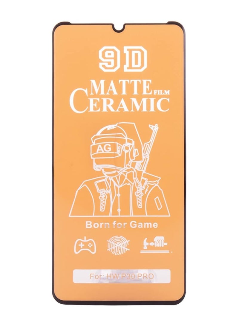 واقي شاشة هواوي P30 برو غير لامع مضاد للوهج ومضاد لبصمات الأصابع ثلاثي الأبعاد، طبقة سيراميك بلمسة نهائية غير لامعة هواوي P30 برو سيراميك غير لامع - Image 2
