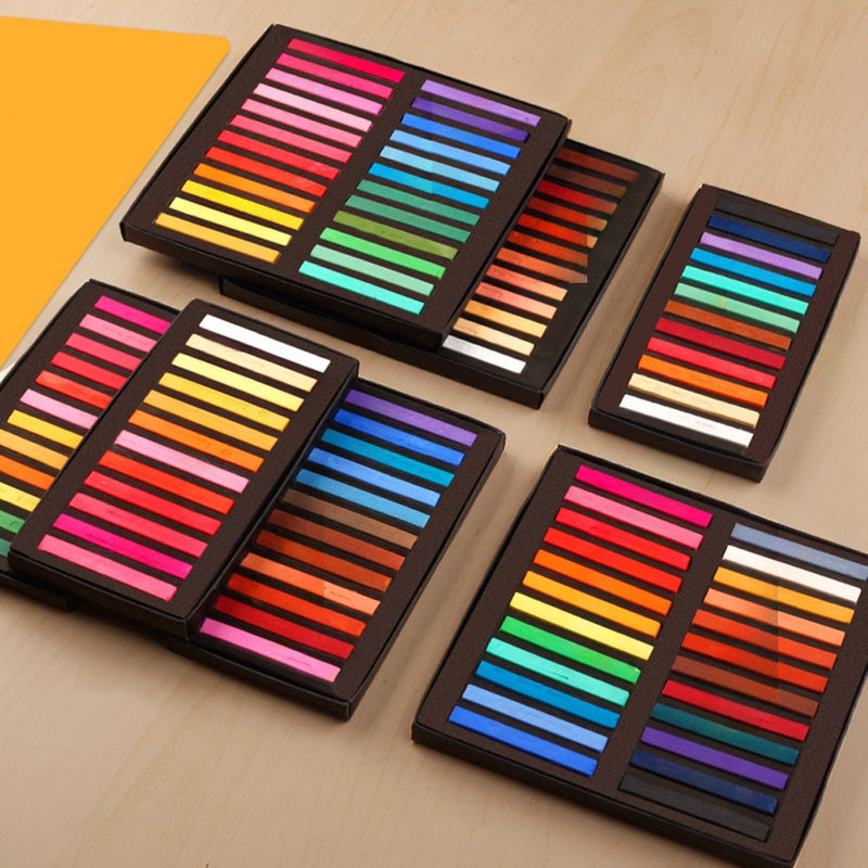 Square Pastel Set 12/24/36/48 Colors Soft Dry Pastel Artist Chalk Pastel Sticks Non for Office School Art Drawing Painting Supplies - Image 1