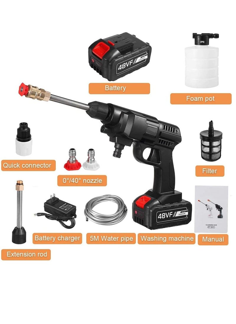 XiuWoo Cordless Handheld Wireless Pressure Washer Gun With Double Battery  - Image 2