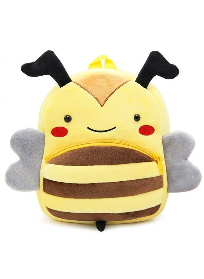 Cute Toddler Backpack Toddler Bag Plush Animal Cartoon Mini Travel Bag for Baby Girl Boy 2-6 Years(Bee)  - Image 1