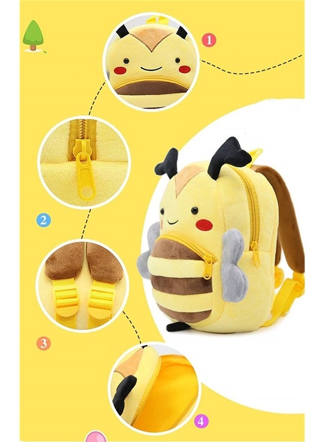 Cute Toddler Backpack Toddler Bag Plush Animal Cartoon Mini Travel Bag for Baby Girl Boy 2-6 Years(Bee)  - Image 4
