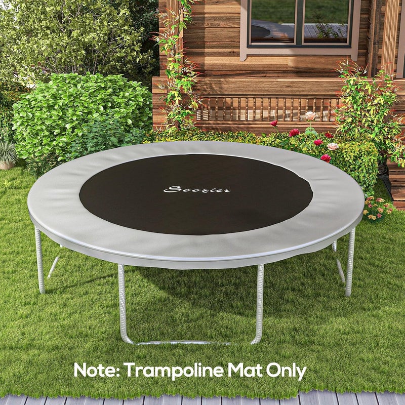 Soozier Trampoline Replacement Mat, Fits 12' Trampoline with 72 V Hooks, 5. 5" Springs, Trampoline Mat with 8 Rows of Stitching, Spring Pull Tool Spring, Frame not Included - Image 2