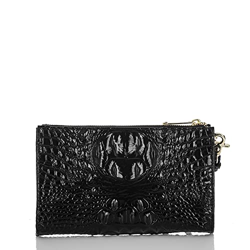 BRAHMIN Melbourne Daisy Clutch - Leather Purse - Lined Interior - Slide Out Wrist-strap - Zip-top Clutch Black One Size One Size - Image 3